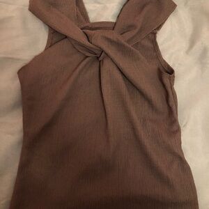 Elegant Brown Knotted Women's Tunic